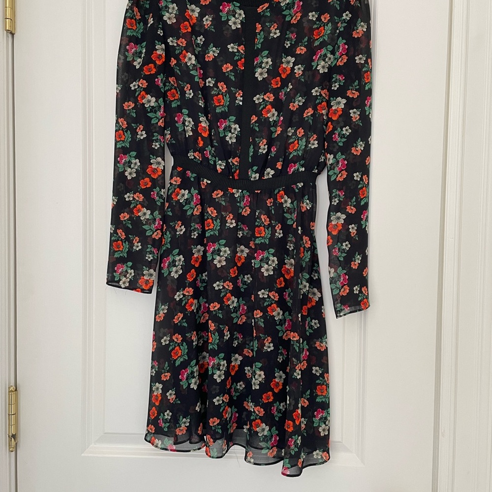 Maje Black Floral Dress